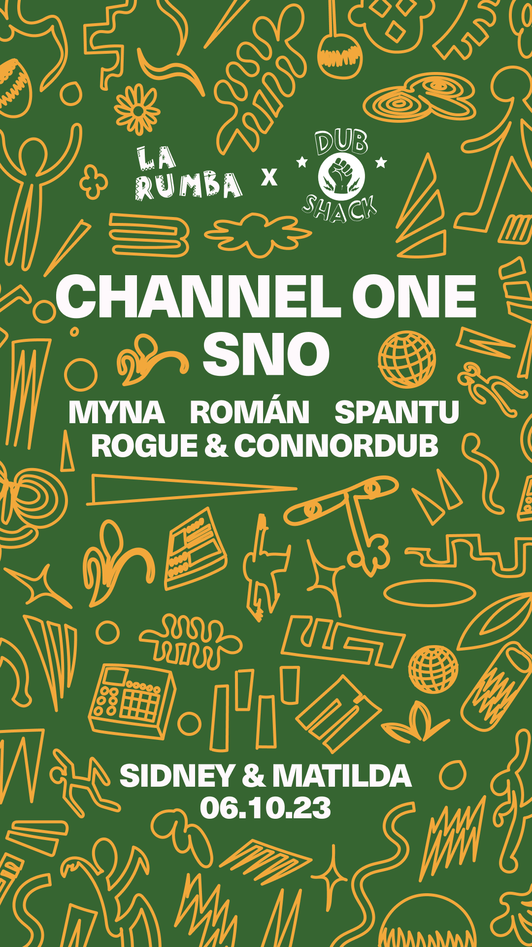 La Rumba x Dub Shack: Channel One, SNO, MYNA, Rogue & CONNORDUB - Página trasera