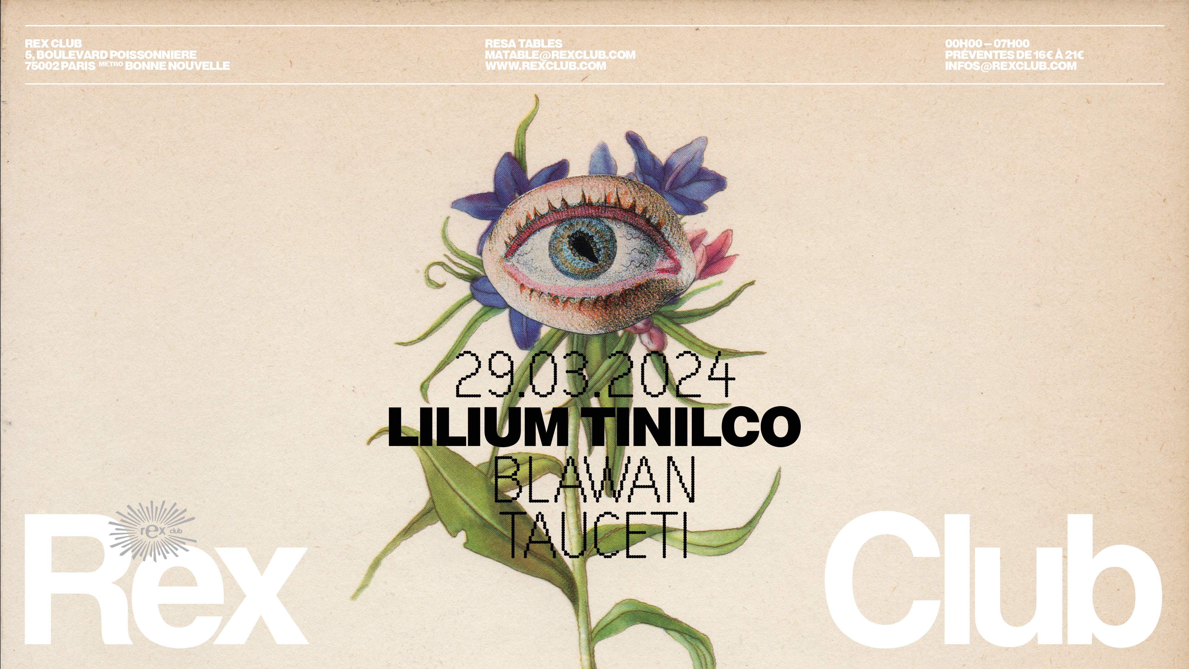 Lilium Tinilco: Blawan & Tauceti - フライヤー表