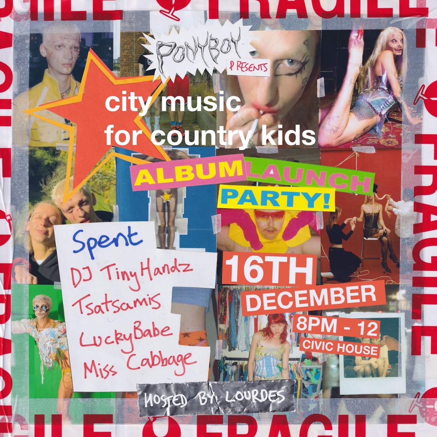Ponyboy presents: City Music For Country Kids Album Launch Party - フライヤー表