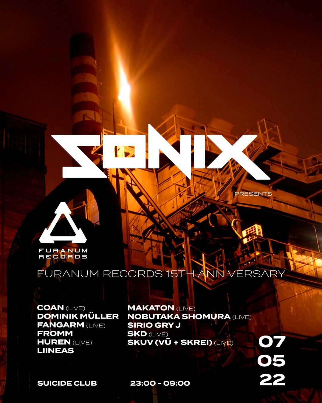 SONIX.07 x FURANUM RECORDS - フライヤー表