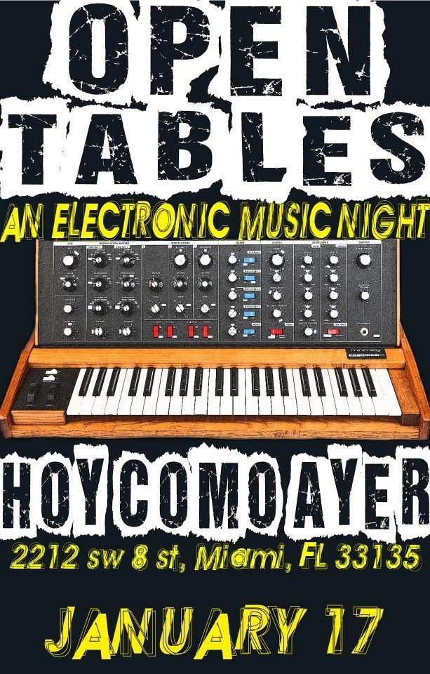 Open Tables An Electronic Music Night - フライヤー表