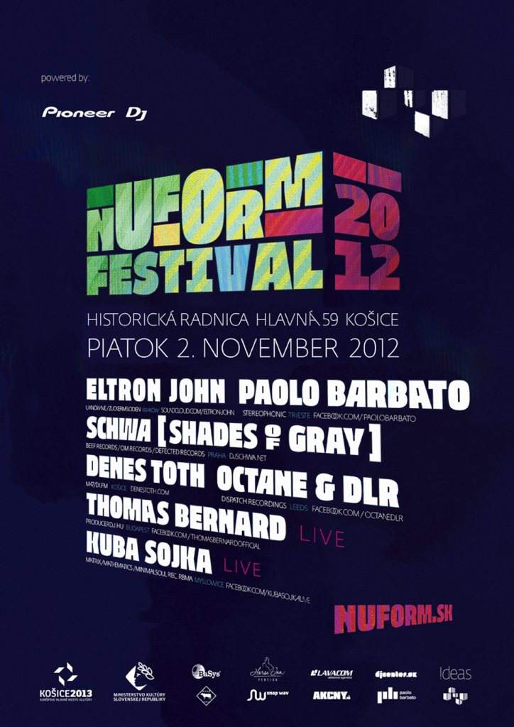 Nuform Festival 2012 - Página frontal
