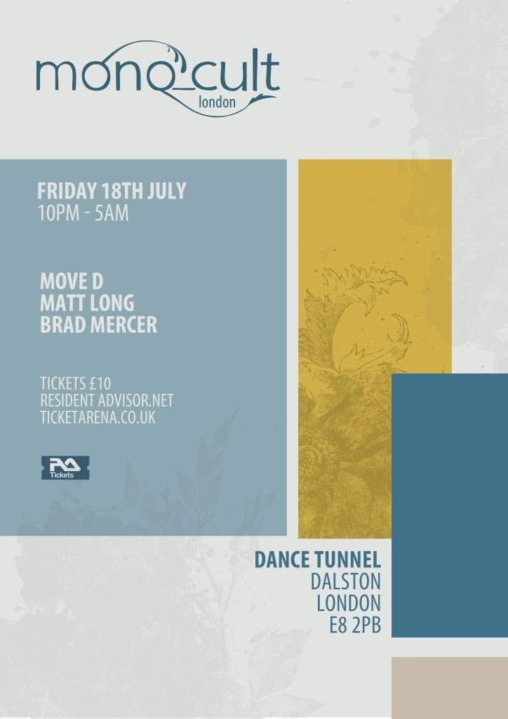 Mono_cult London with Move D - フライヤー表