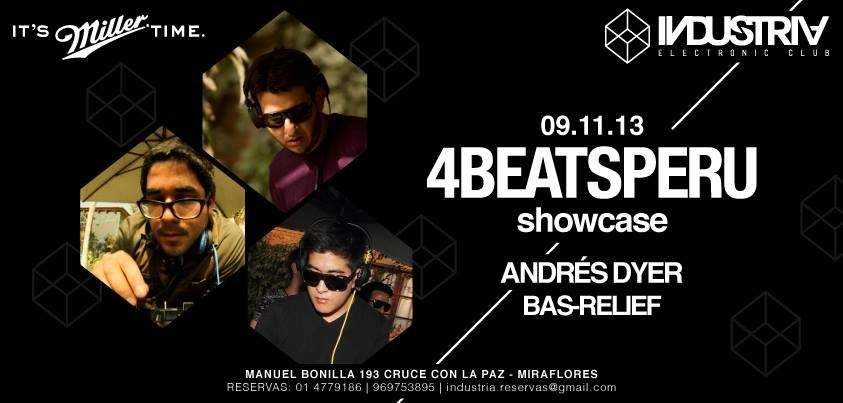 4BeatsPerú Showcase ft. Andres Dyer, Rodrigo Villanueva - フライヤー表
