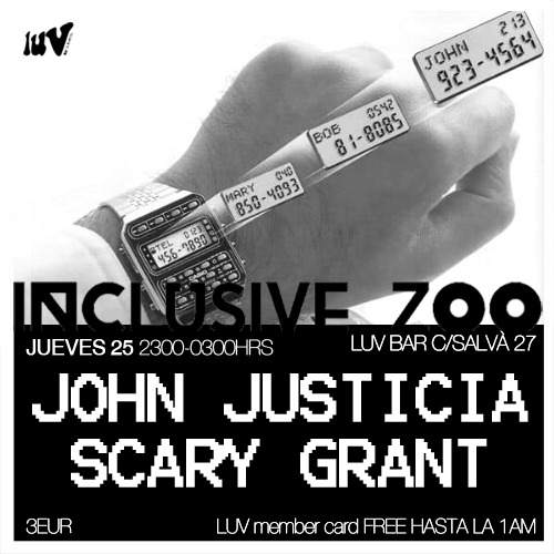 Inclusive Zoo feat. John Justicia - フライヤー表