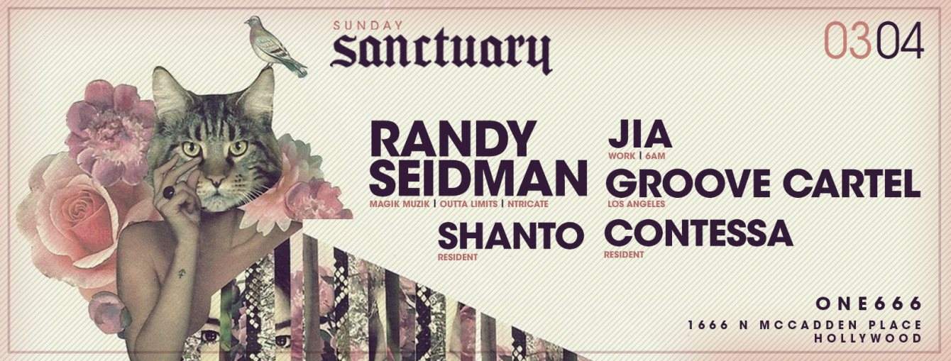 Sunday Sanctuary: Randy Seidman, JIA, Groove Cartel - フライヤー表