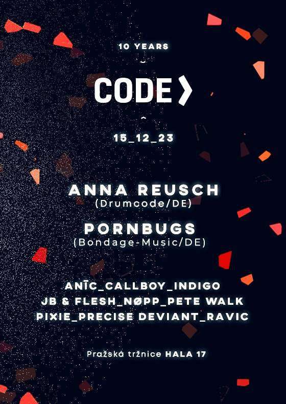 CODE > 10 YEARS w./Anna Reusch (Drumcode/DE) - フライヤー表