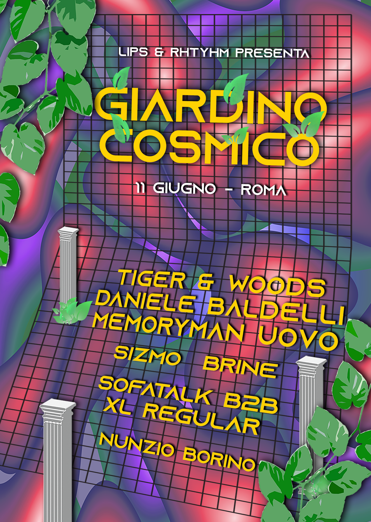 Lips & Rhythm presenta: Giardino Cosmico - フライヤー表