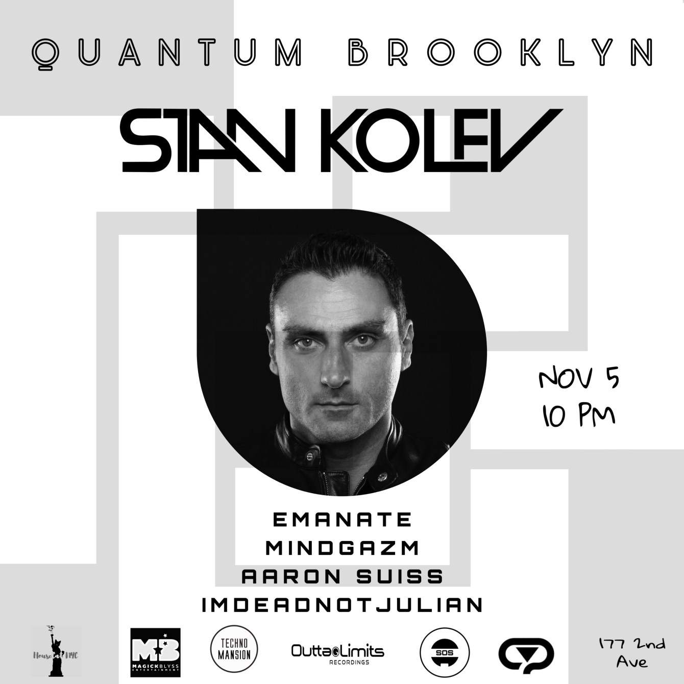 Stan Kolev at Quantum Brooklyn - フライヤー表