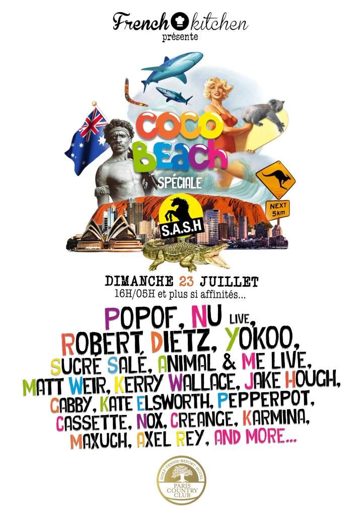 Cocobeach '8 Years Birthday Party' Spéciale S.A.S.H with NU, Popof, Robert Dietz - Página frontal