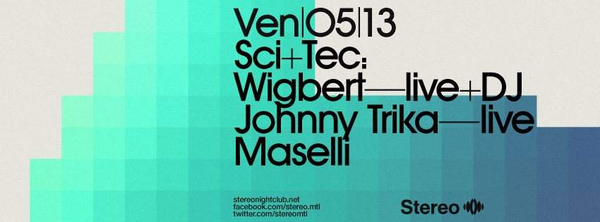 Sci Tec: Wigbert (Live & dj) - Johnny Trika (Live) - Maselli - Página frontal