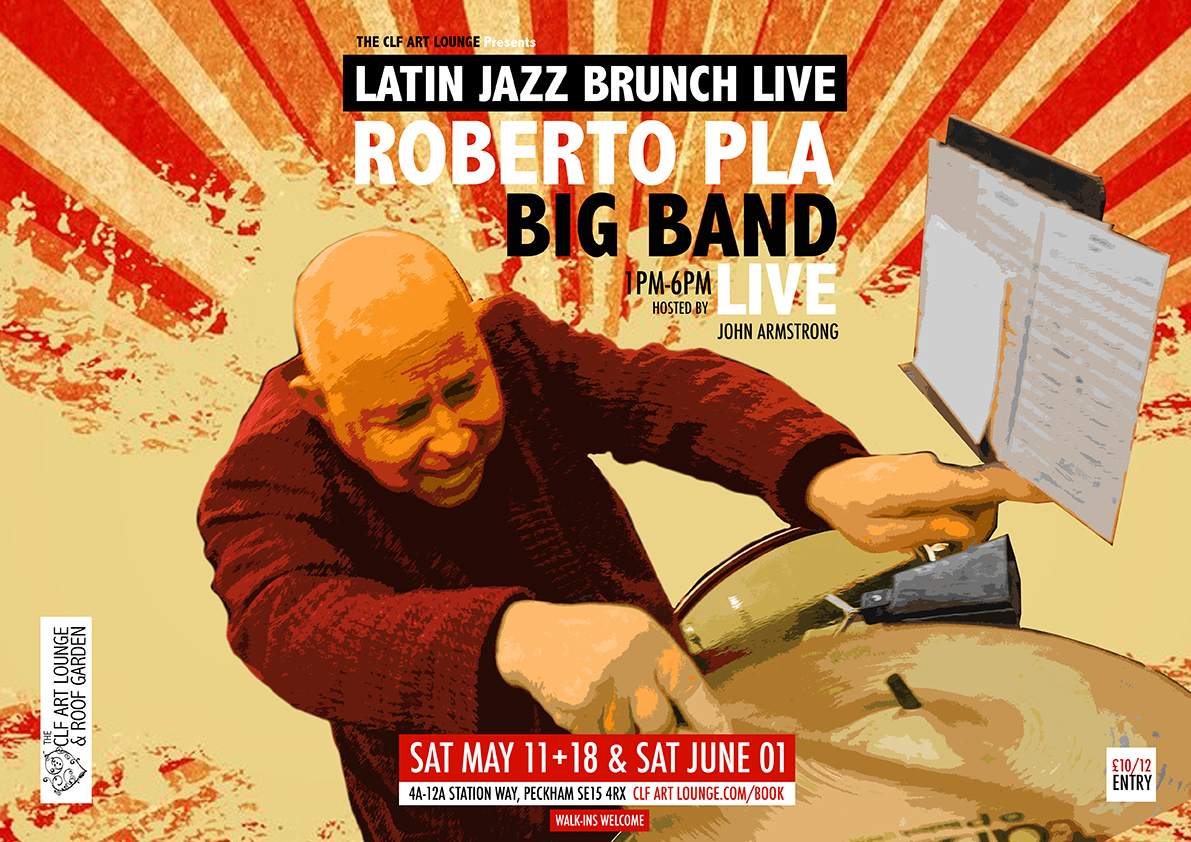 Latin Jazz Brunch Live with Roberto Pla Latin Jazz Big Band (Live) & DJ John Armstrong - Página frontal
