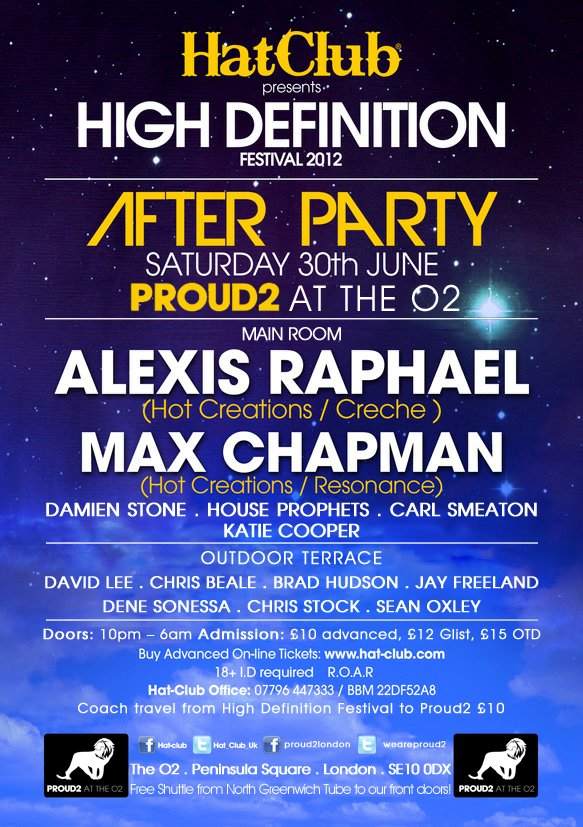 Hat Club presents High Definition Festival Afterparty - フライヤー表