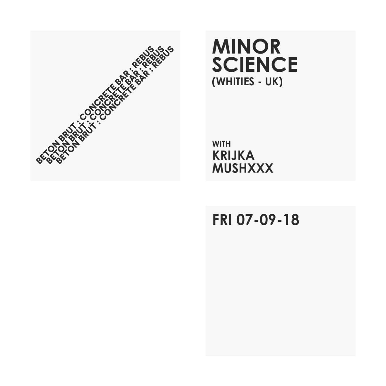 Minor Science (Whities - UK) - フライヤー表