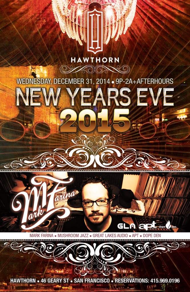 Hawthorn NYE 2015 w Mark Farina Until 5AM - Página frontal