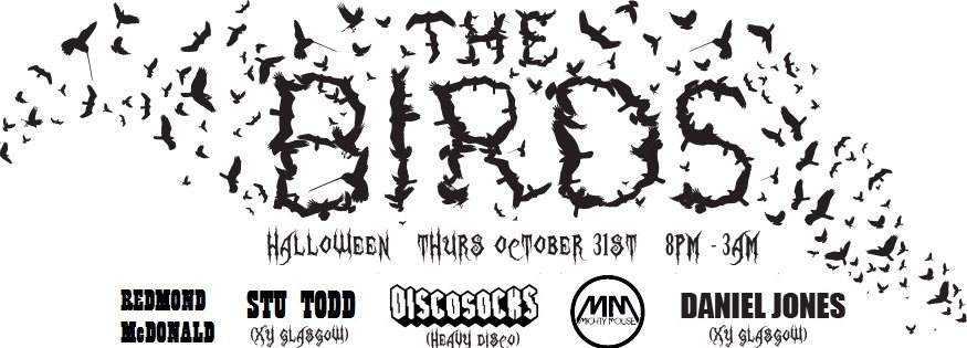 The Birds Halloween House Party with Mighty Mouse & Discosocks - フライヤー表