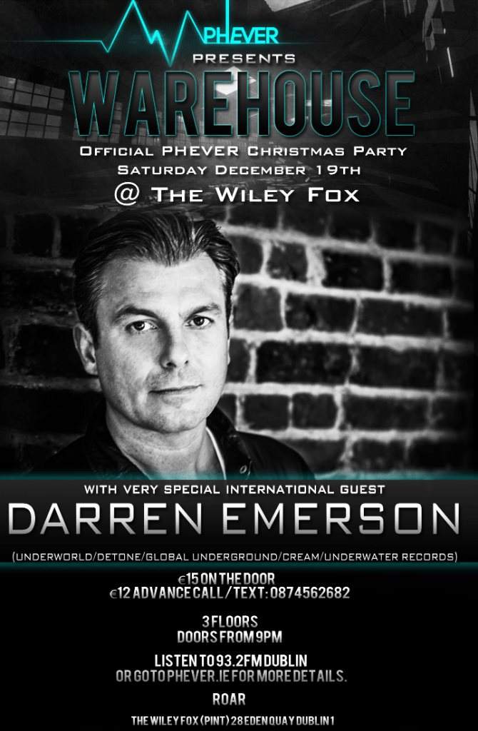 Warehouse presents Darren Emerson - Página frontal