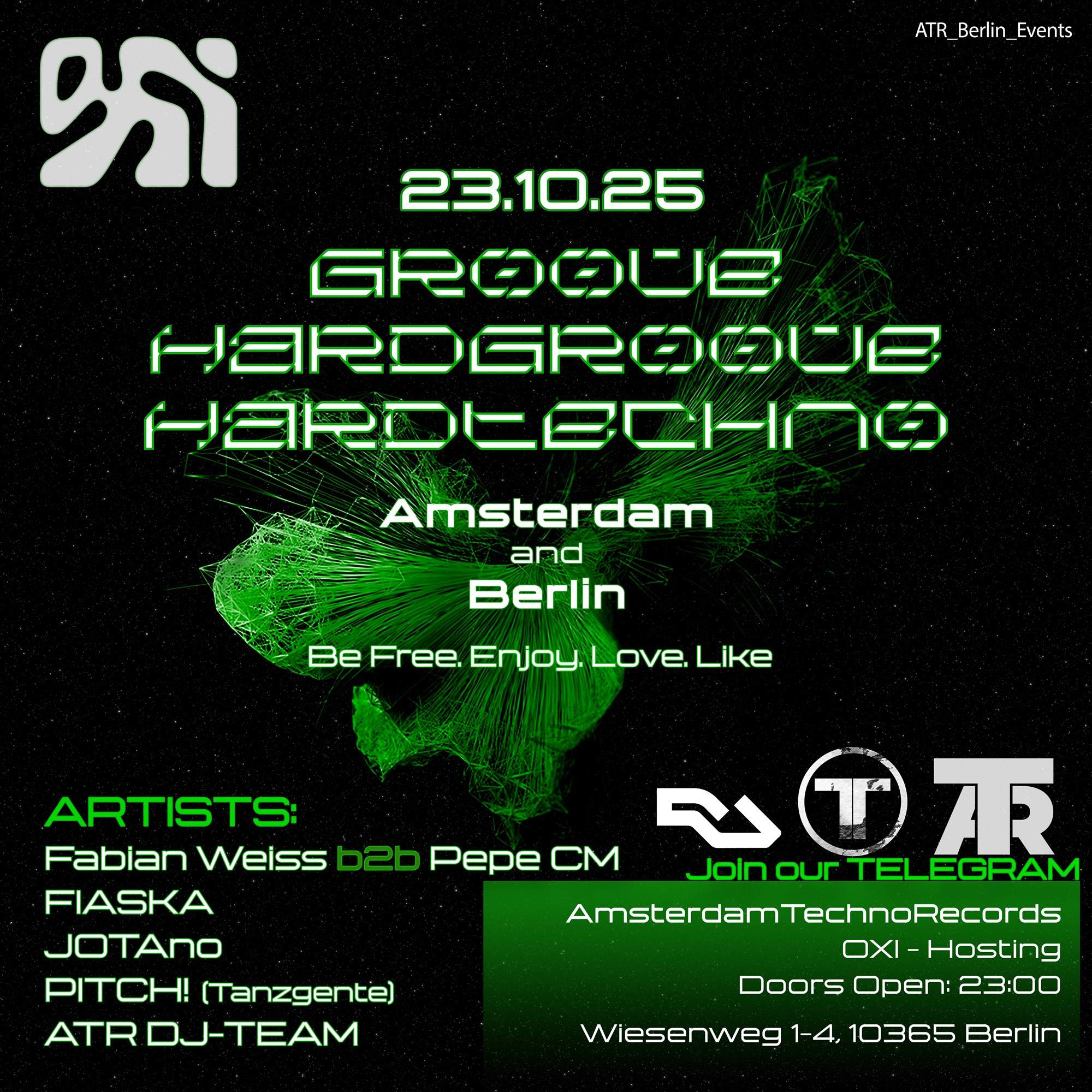 Amsterdam Techno Records OXI on Thursday's [Amsterdam and Berlin