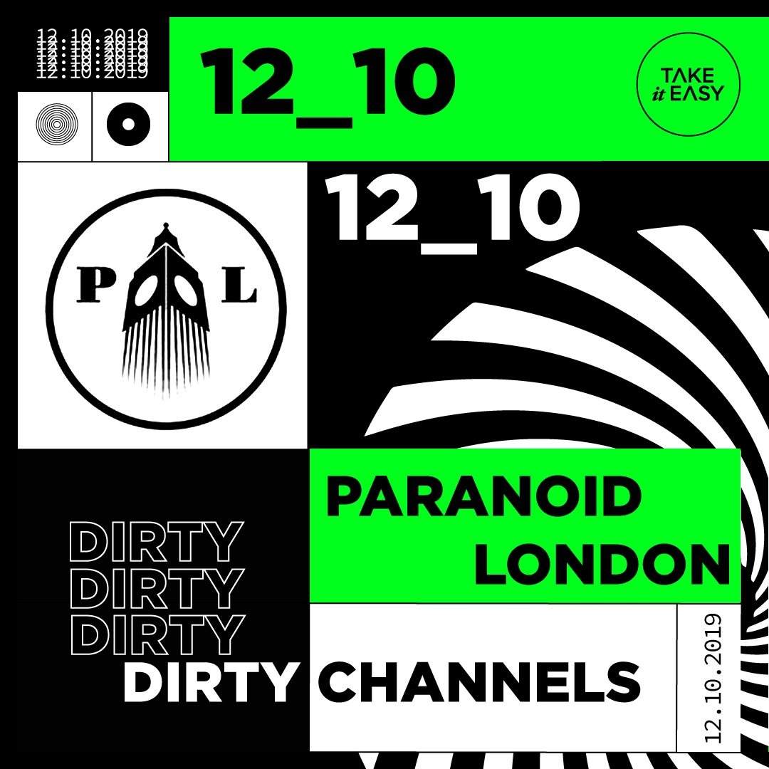 Paranoid London Live, Dirty Channels, Velardi - Take it Easy - Página frontal