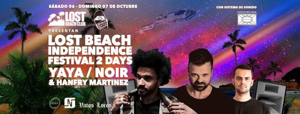 Lost Beach Festival feat. Yaya, Noir & Hanfry Martínez - フライヤー表