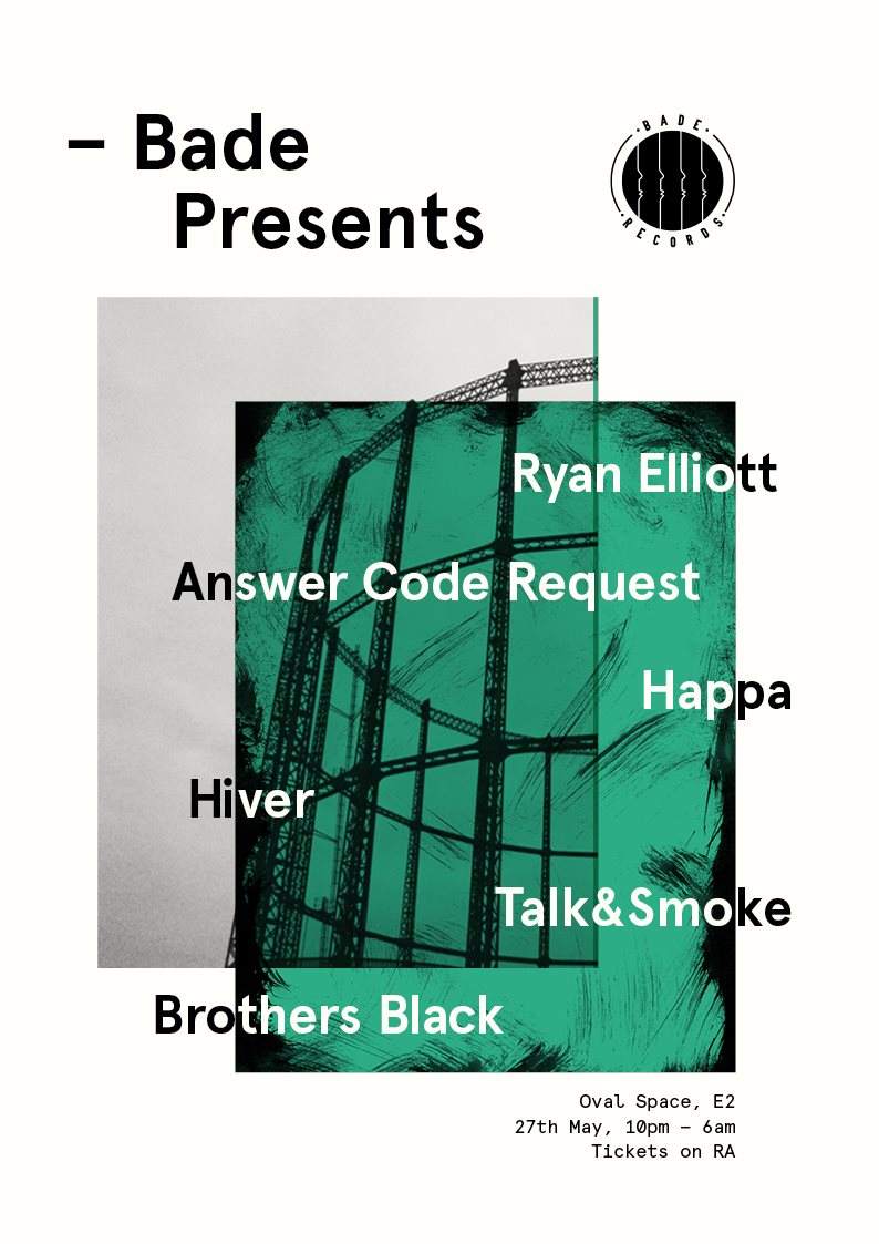 Bade presents: Ryan Elliott, Answer Code Request & Happa - Página frontal