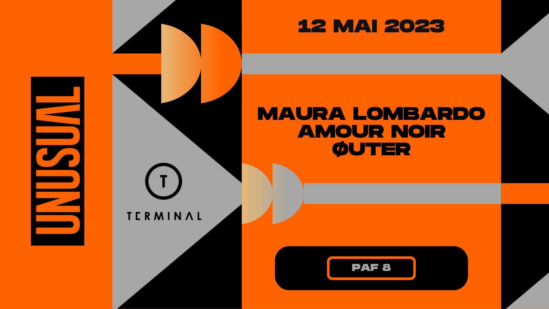 Unusual Records: Maura Lombardo, øuter, Amour Noir - フライヤー表