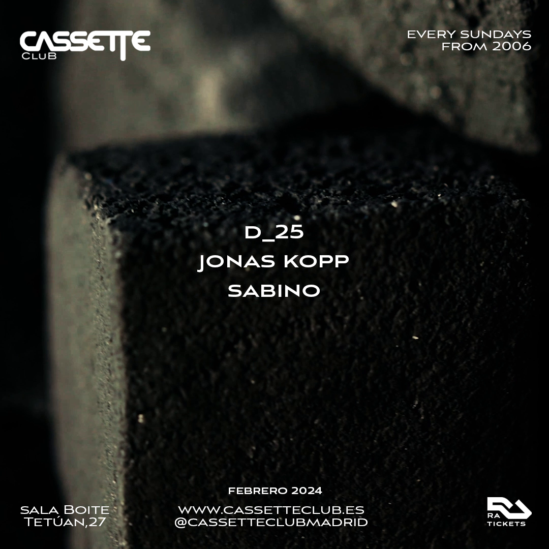 Cassette Club: Jonas Kopp + SABINO - Página frontal