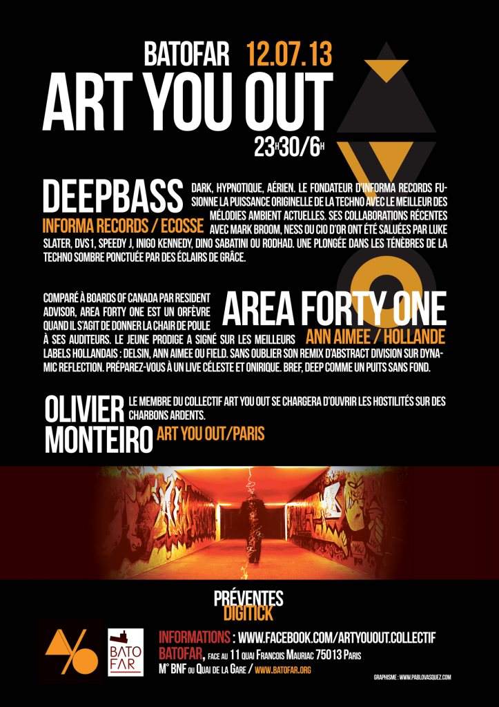 Art You Out with Deepbass and Area Forty One - Página trasera