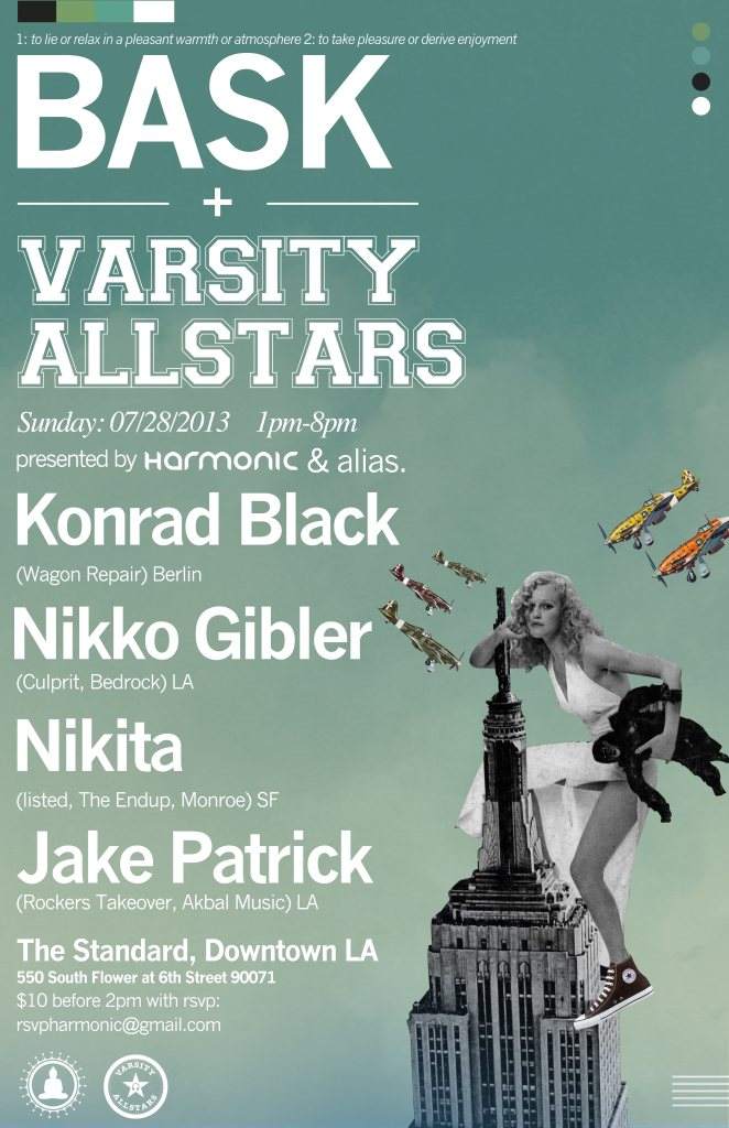 Bask + Varsity Allstars: Konrad Black, Nikko Gibler - フライヤー表