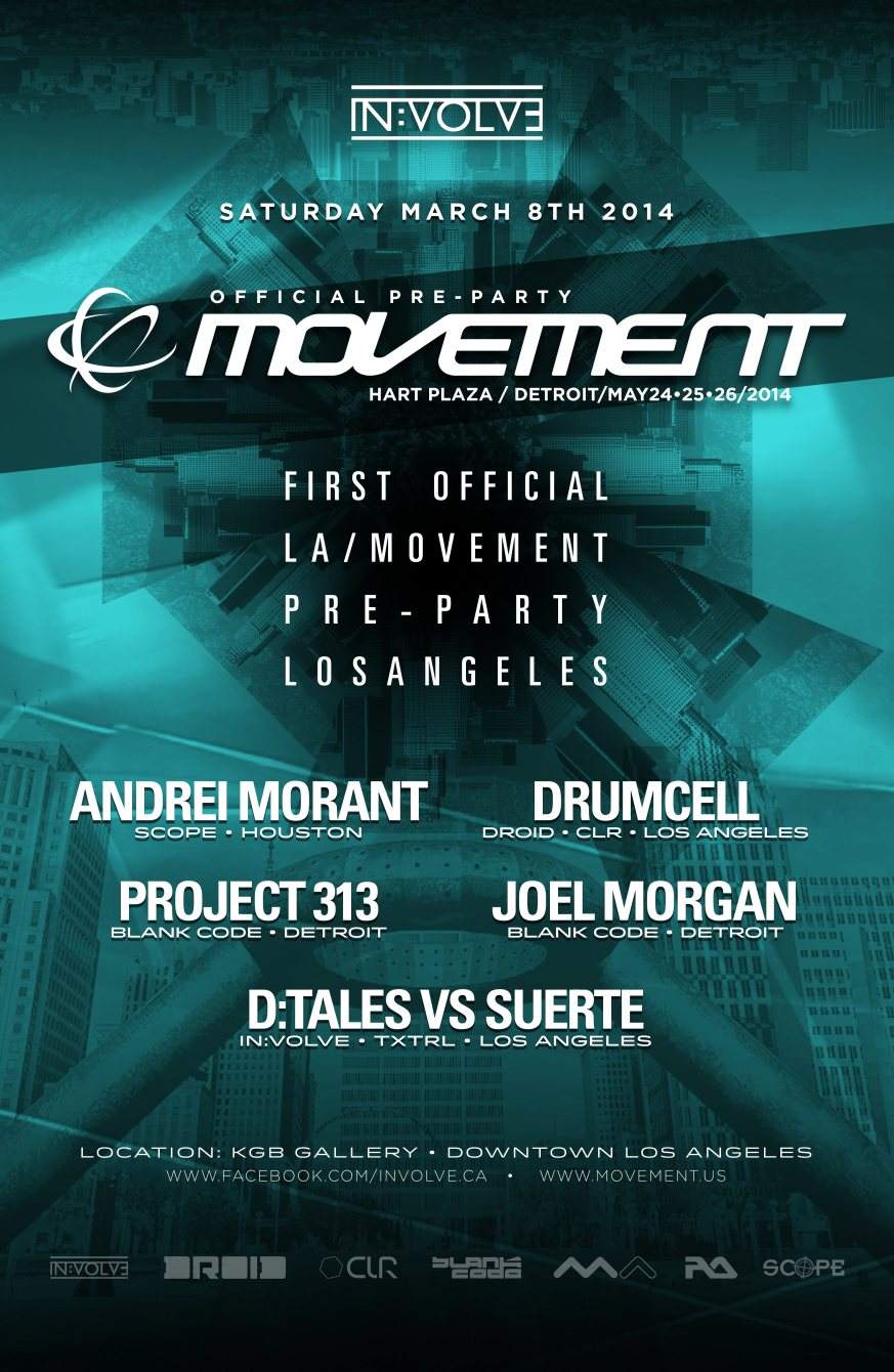 Los Angeles Movement Festival Pre-Party - フライヤー表
