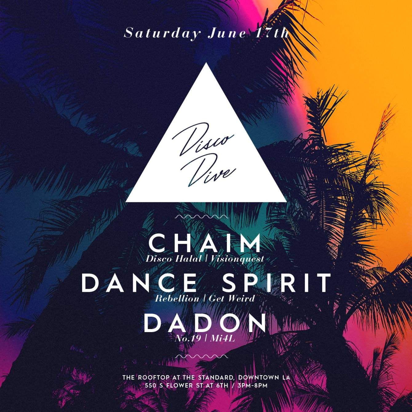 Disco Dive™ Feat. Chaim, Dance Spirit & DADON - フライヤー表