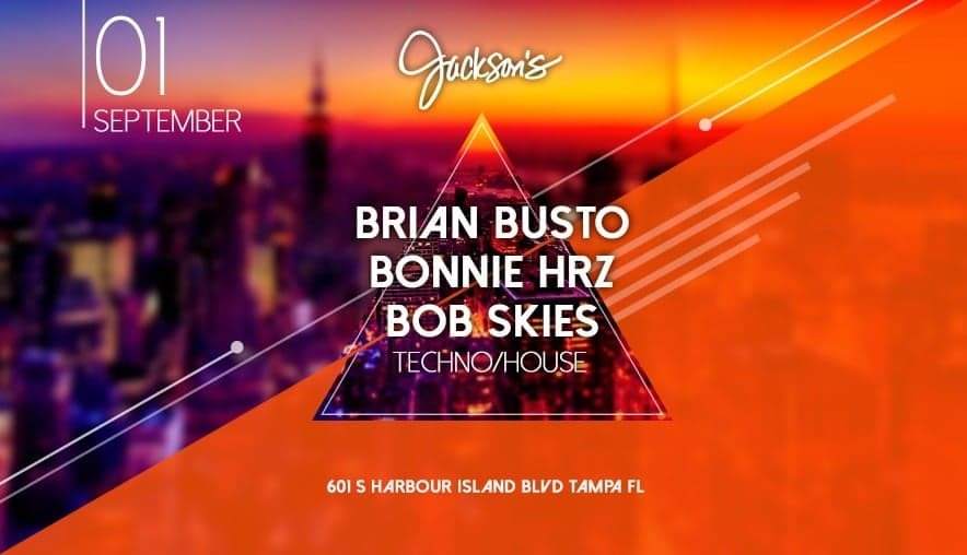 Brian Busto, Bonnie Hrz, Bob Skies on The Terrace - フライヤー表