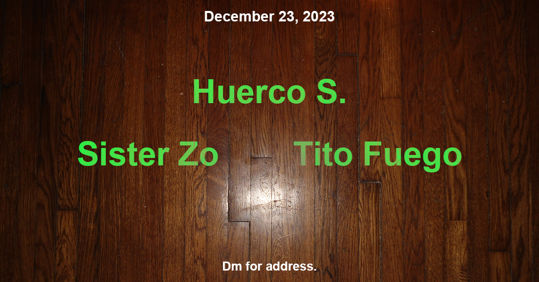 Huerco S. + Sister Zo + Tito Fuego - Página frontal