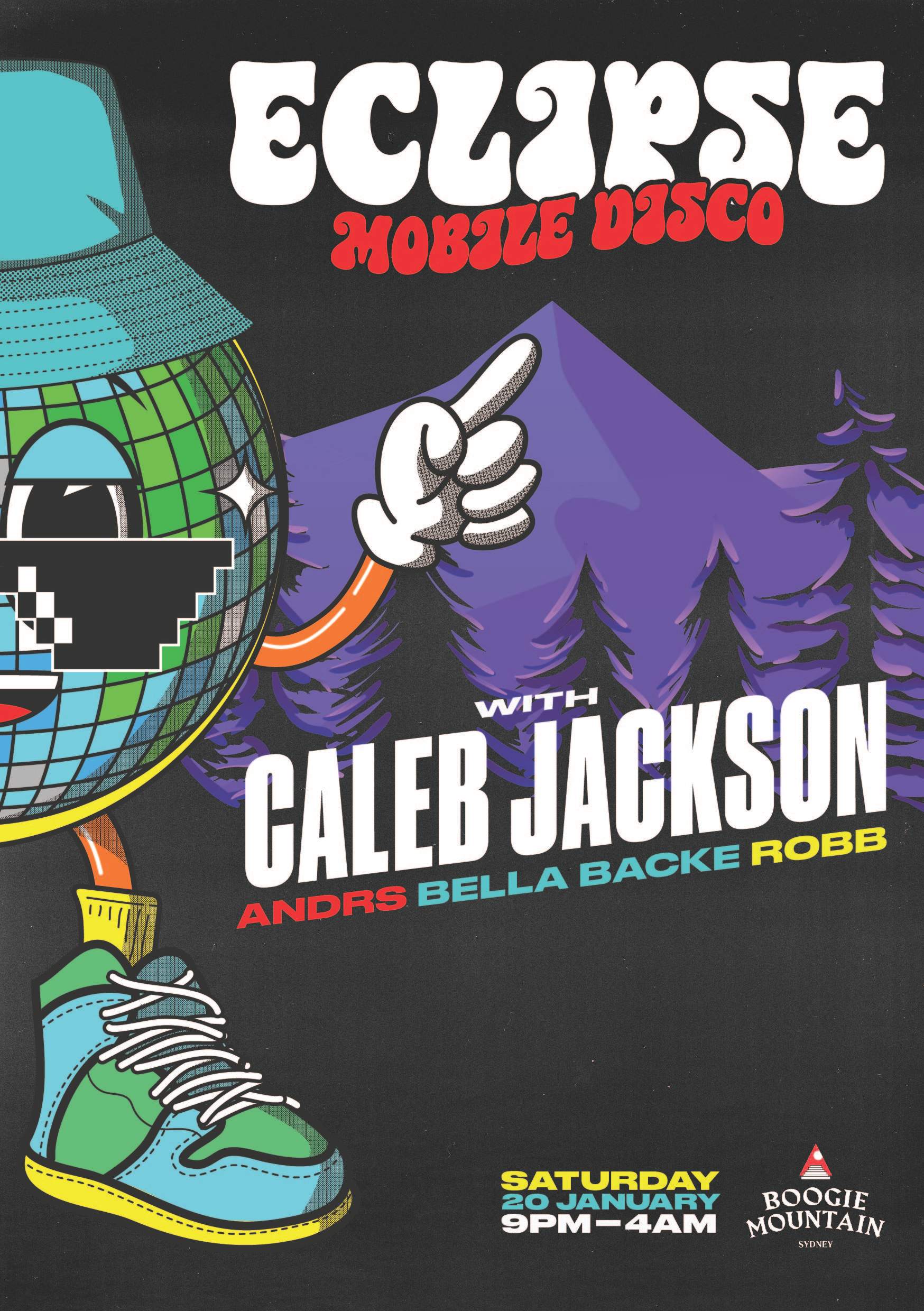Eclipse Mobile Disco with Caleb Jackson & Bella Backe - Página frontal
