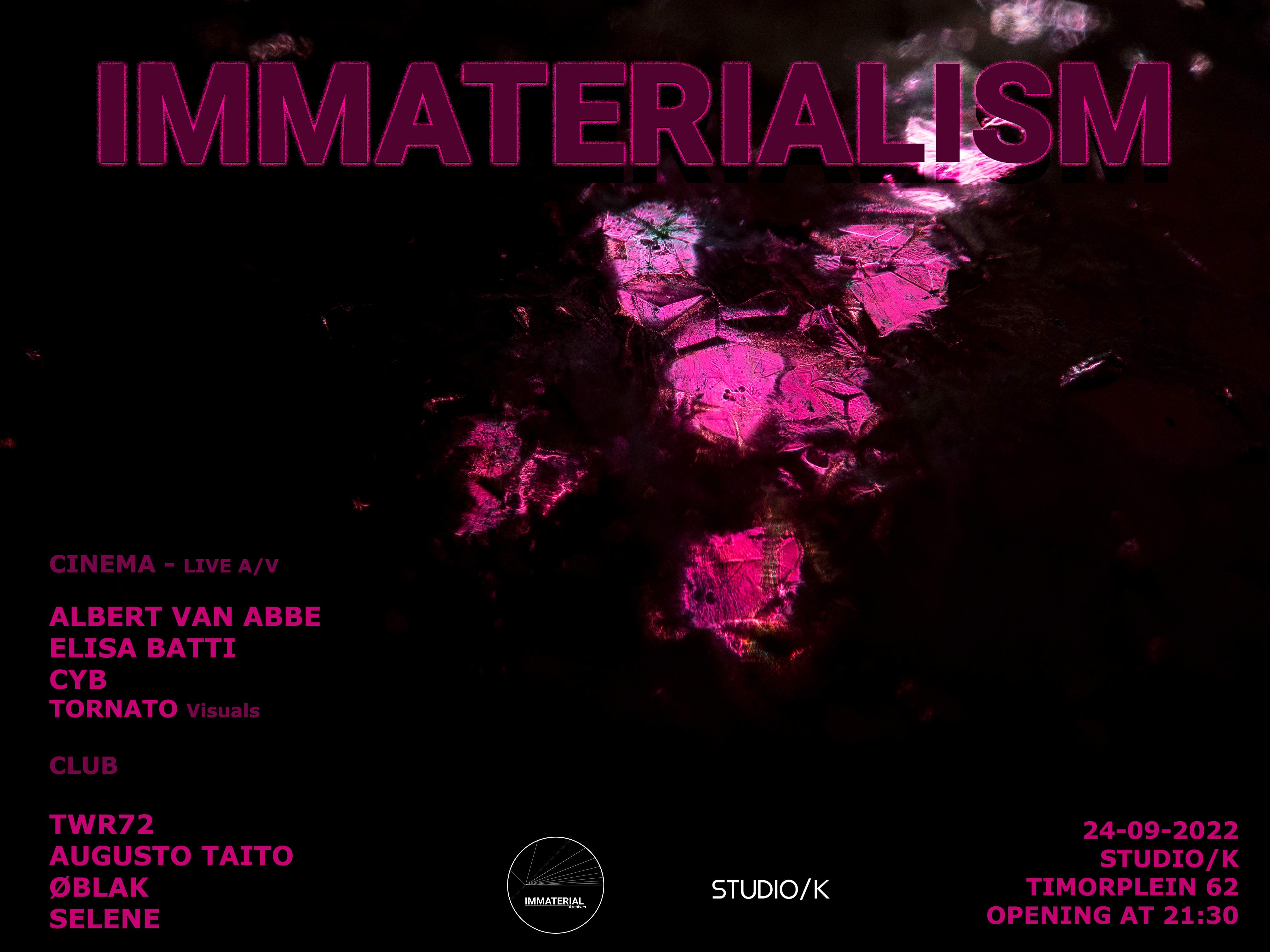 IMMATERIALISM - Immaterial.Archives Showcase - フライヤー表