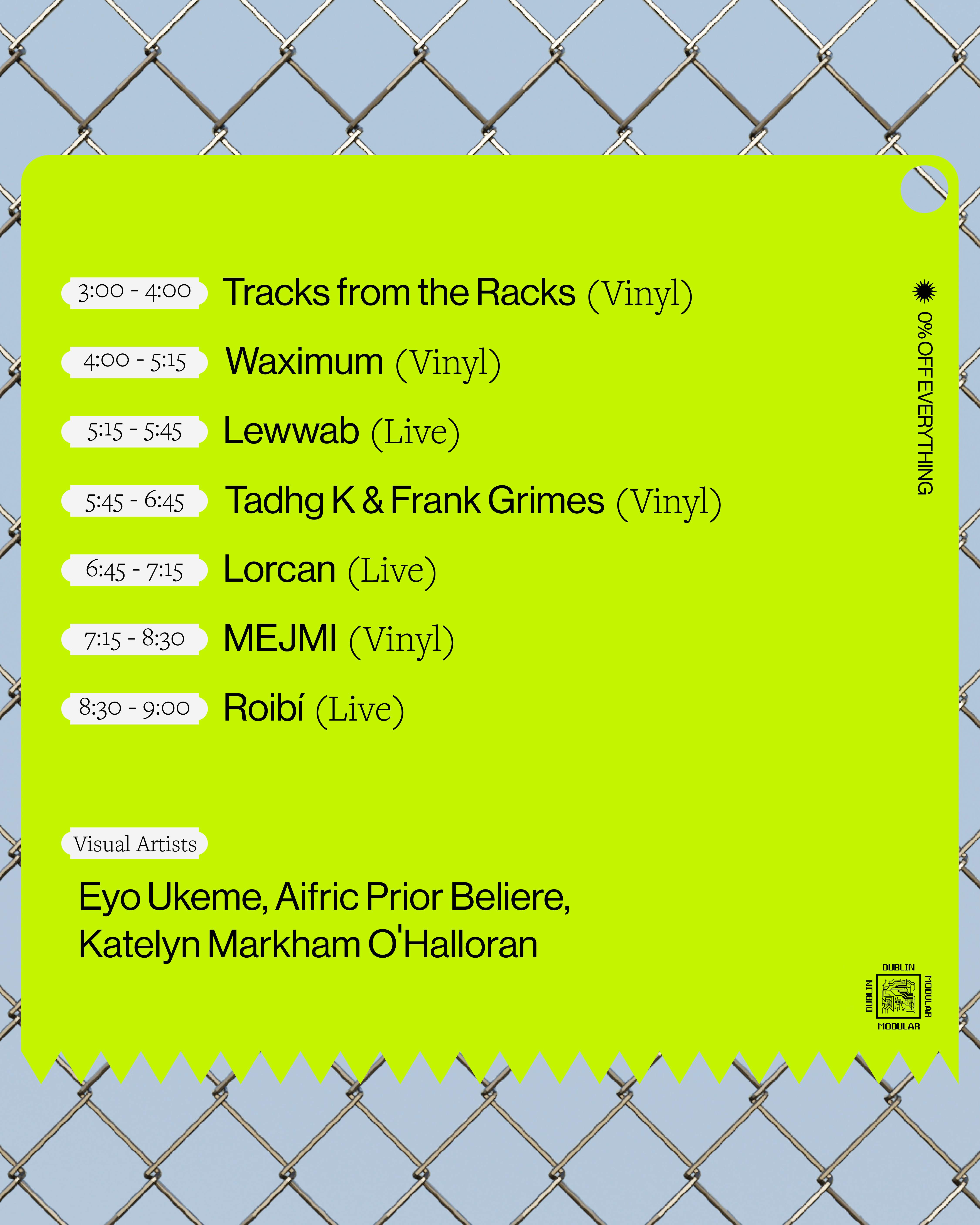 Dublin Modular Flash Summer Sale Day Yard Party at Pallas Projects