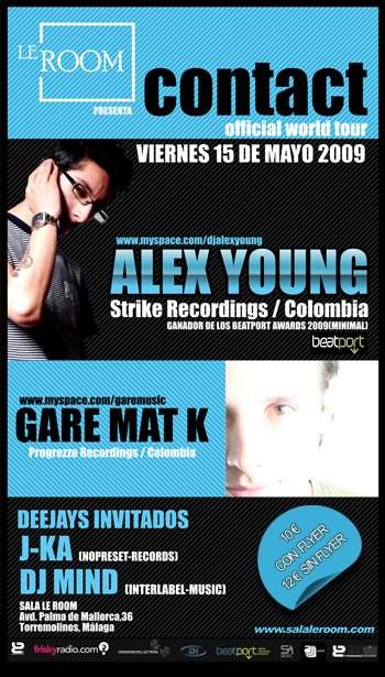 Alex Young & Gare Mat K - Contact World Tour - Página frontal