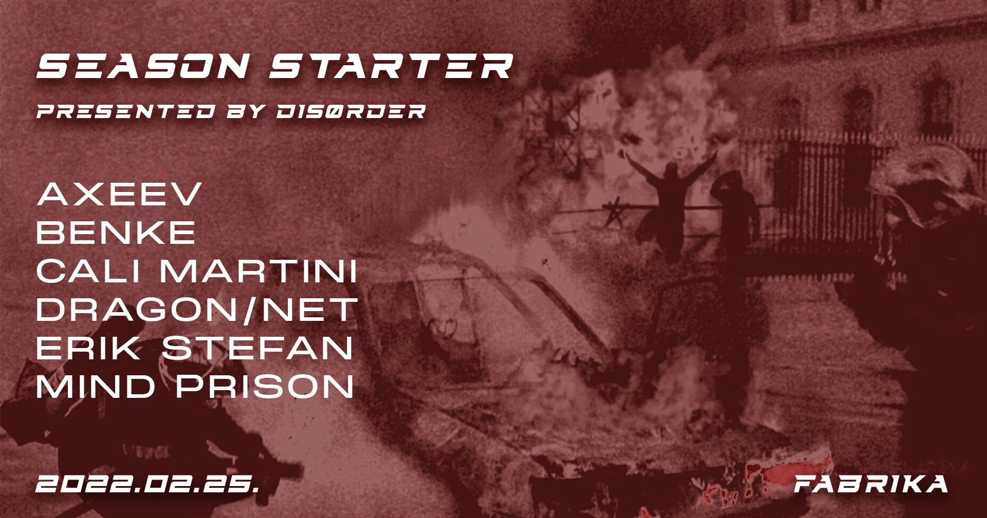 (CANCELED) Disorder - Season Starter Rave + Afterparty - フライヤー表