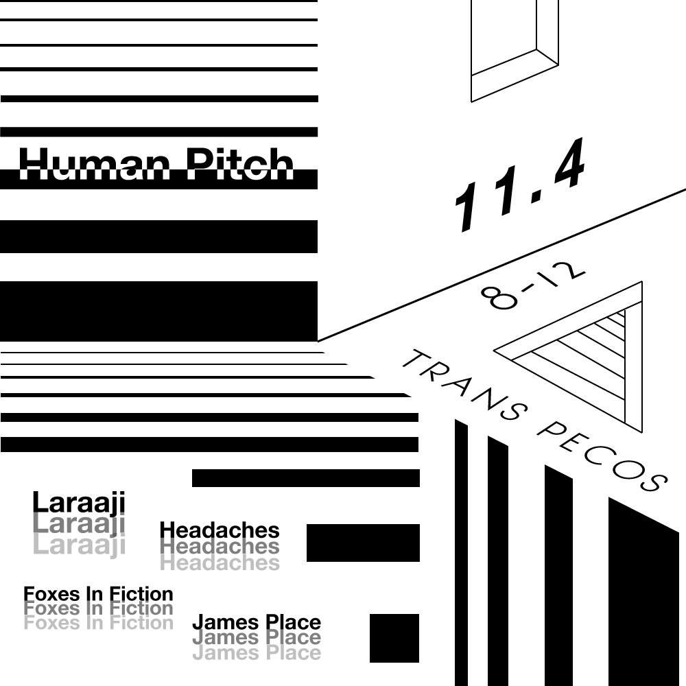 Human Pitch: Ambient 1 feat. Laraaji, Headaches, Foxes in Fiction & James Place - フライヤー表