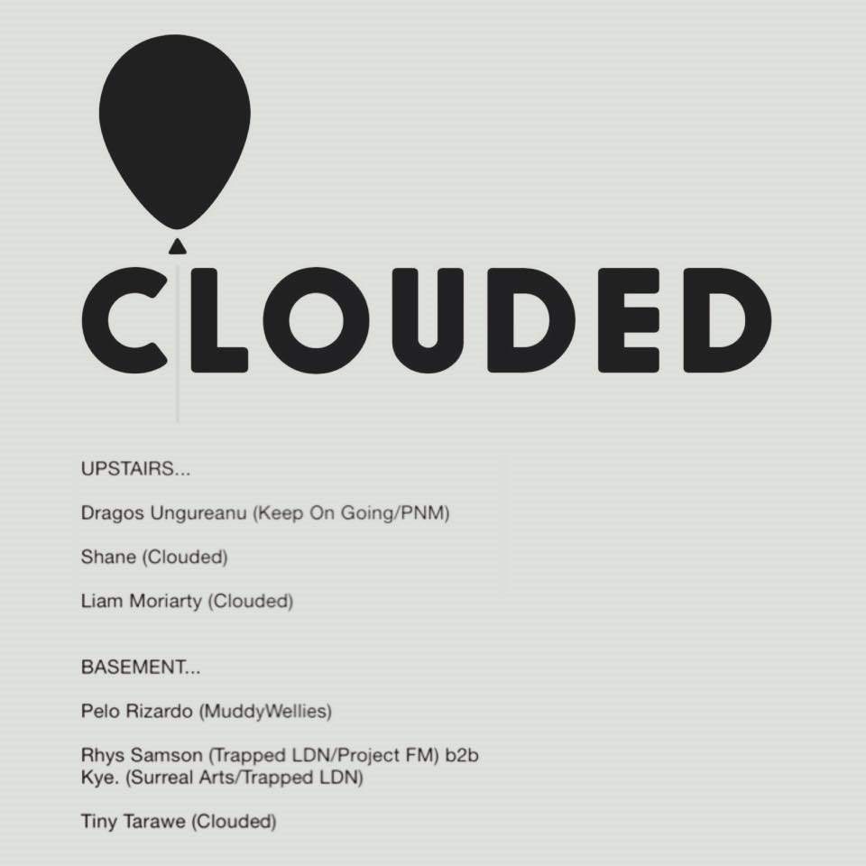 Clouded.2 First Birthday with Pelo Rizardo & Dragos Ungureanu - フライヤー表