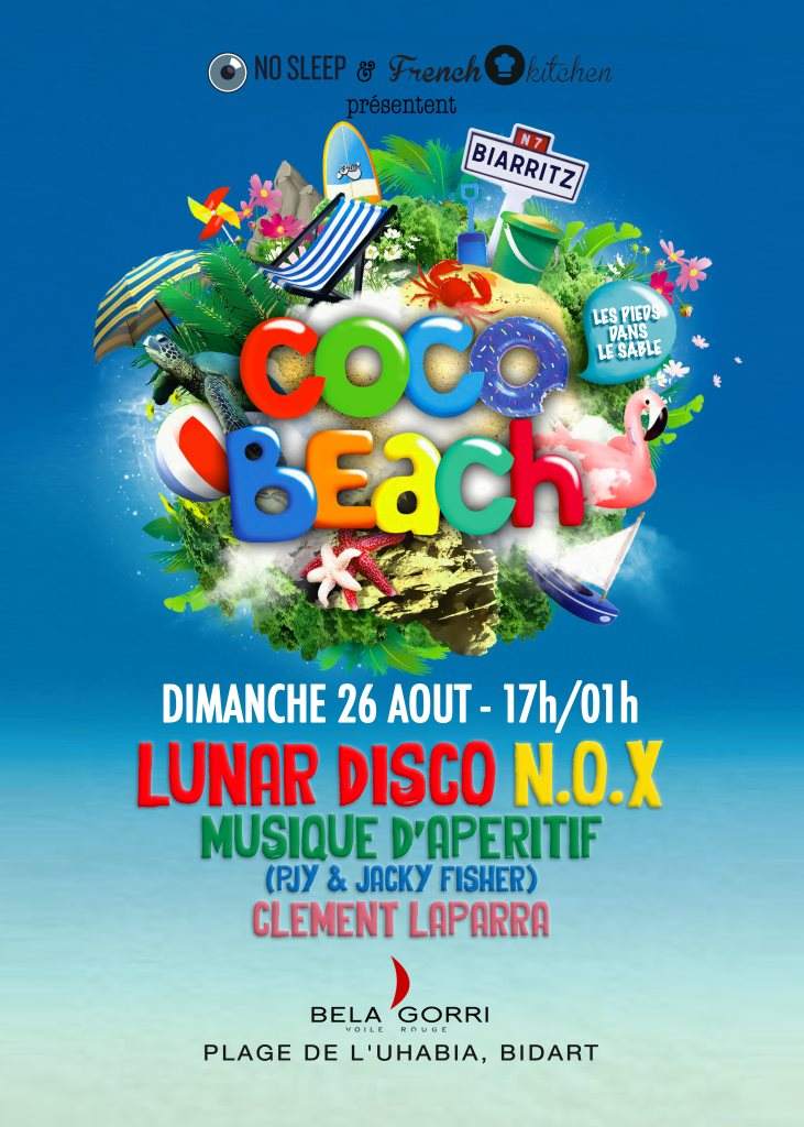 Cocobeach 'à Biarritz' with Lunar Disco, Sucré Salé, N.o.x - Página frontal