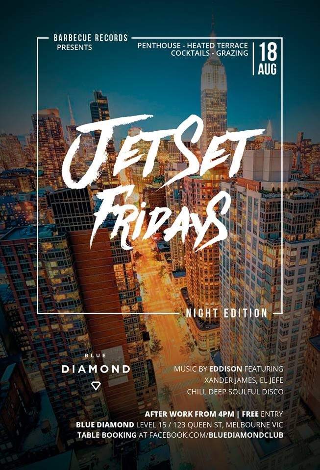 Jet Set Fridays - フライヤー表