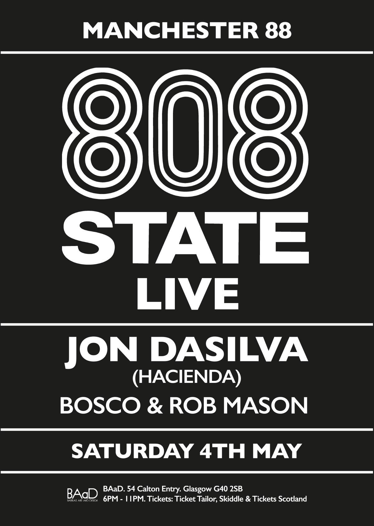 808 State (live) Jon Dasilva (hacienda) at Manchester 88 - Página frontal