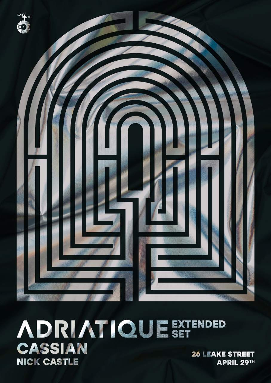 Labyrinth presents: Adriatique Extended Set, Cassian & Nick Castle - Flyer front