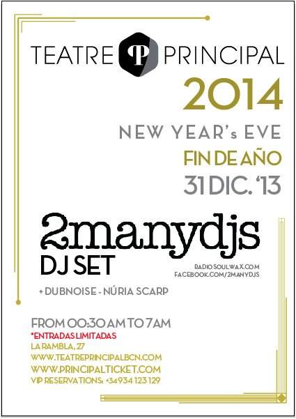 New Year's Eve with 2manydjs - Página frontal
