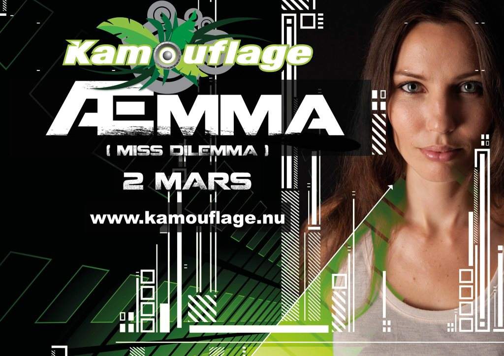 Kamouflage with Æmma (Miss Dilemma) - フライヤー表