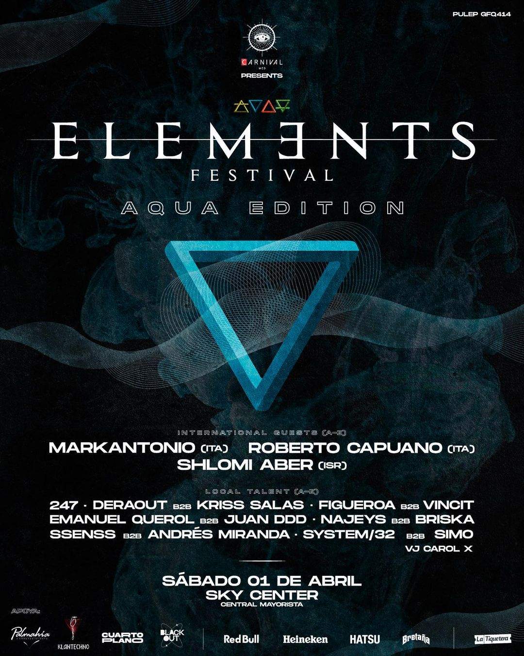 Carnival Pres. Elements Festival Aqua Edition - Página frontal