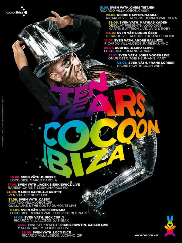 Ten Years Cocoon Ibiza - フライヤー表