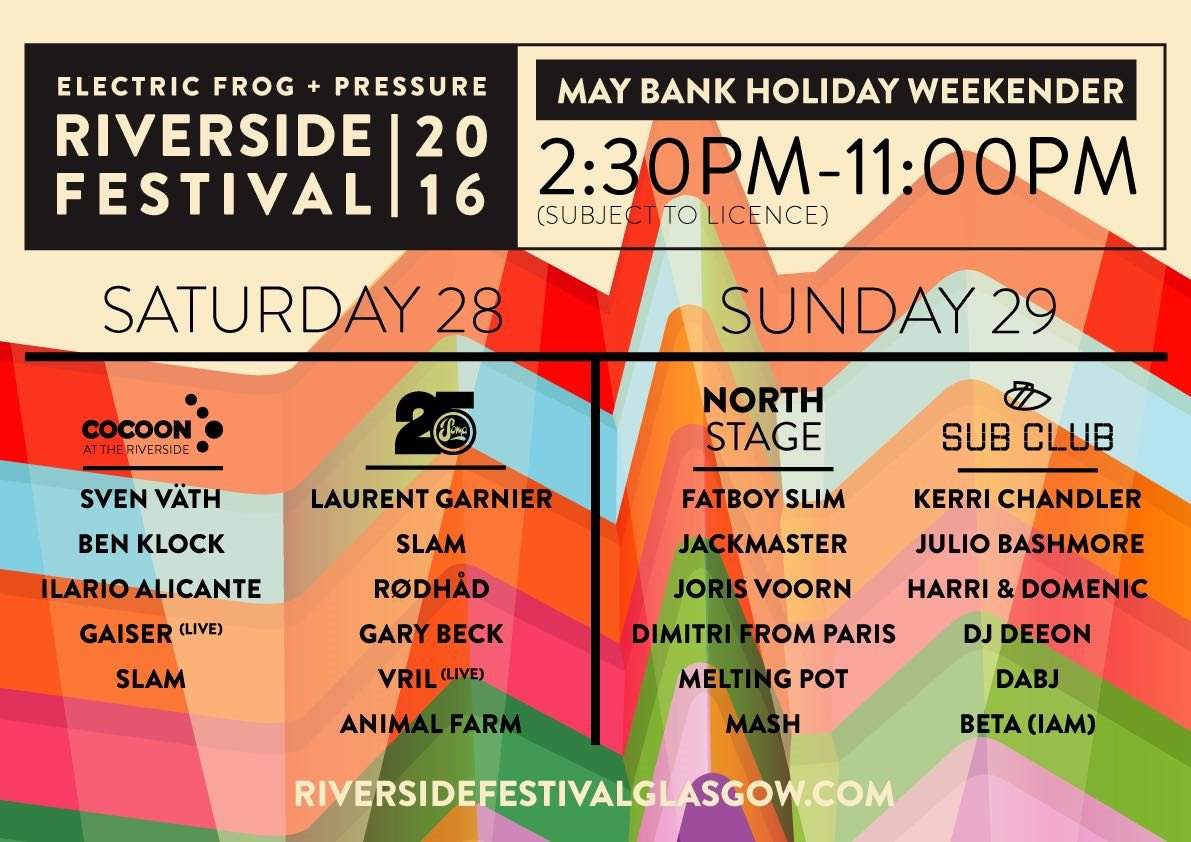 Electric Frog & Pressure Riverside Festival 2016 - Página frontal