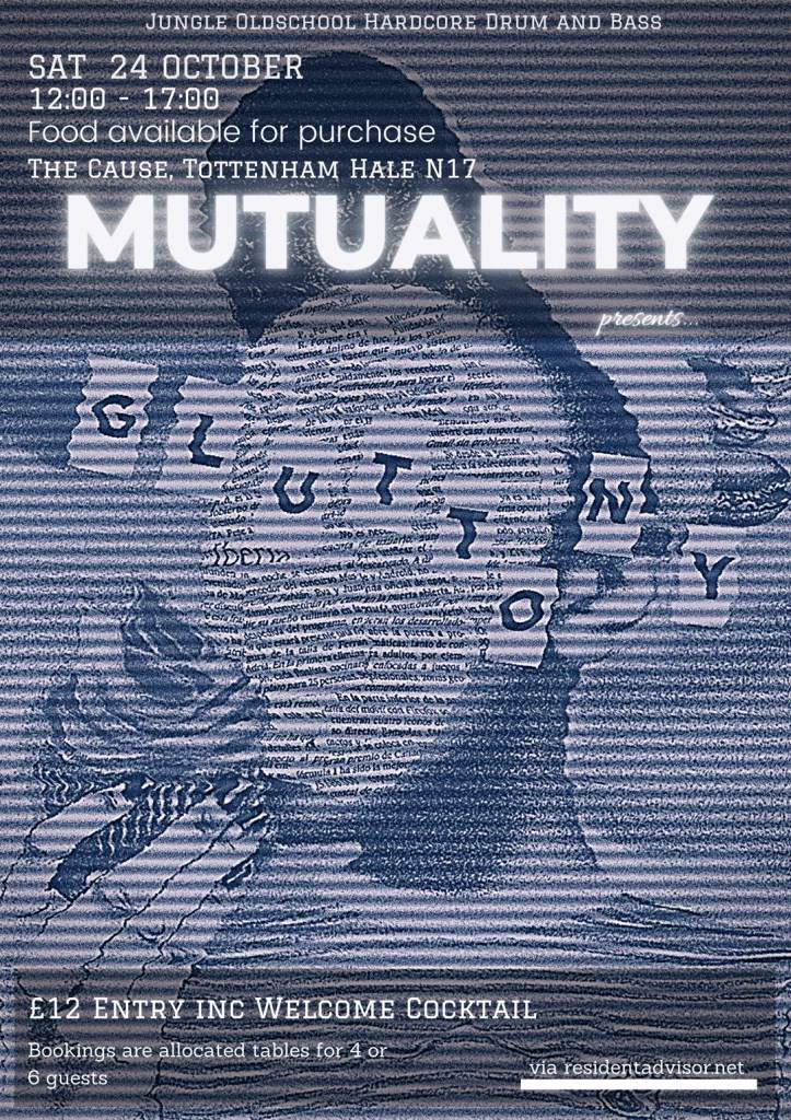 Mutuality presents Gluttony in The Beer Hall - フライヤー表